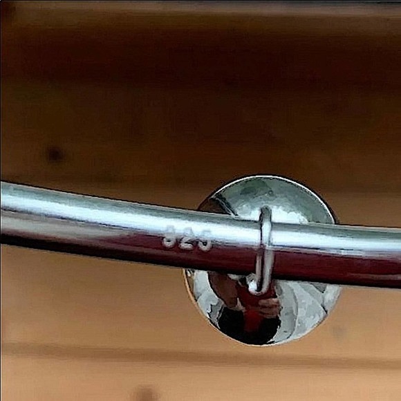 STERLING SILVER CHARM BALL BANGLE BRACELET - Picture 14 of 15